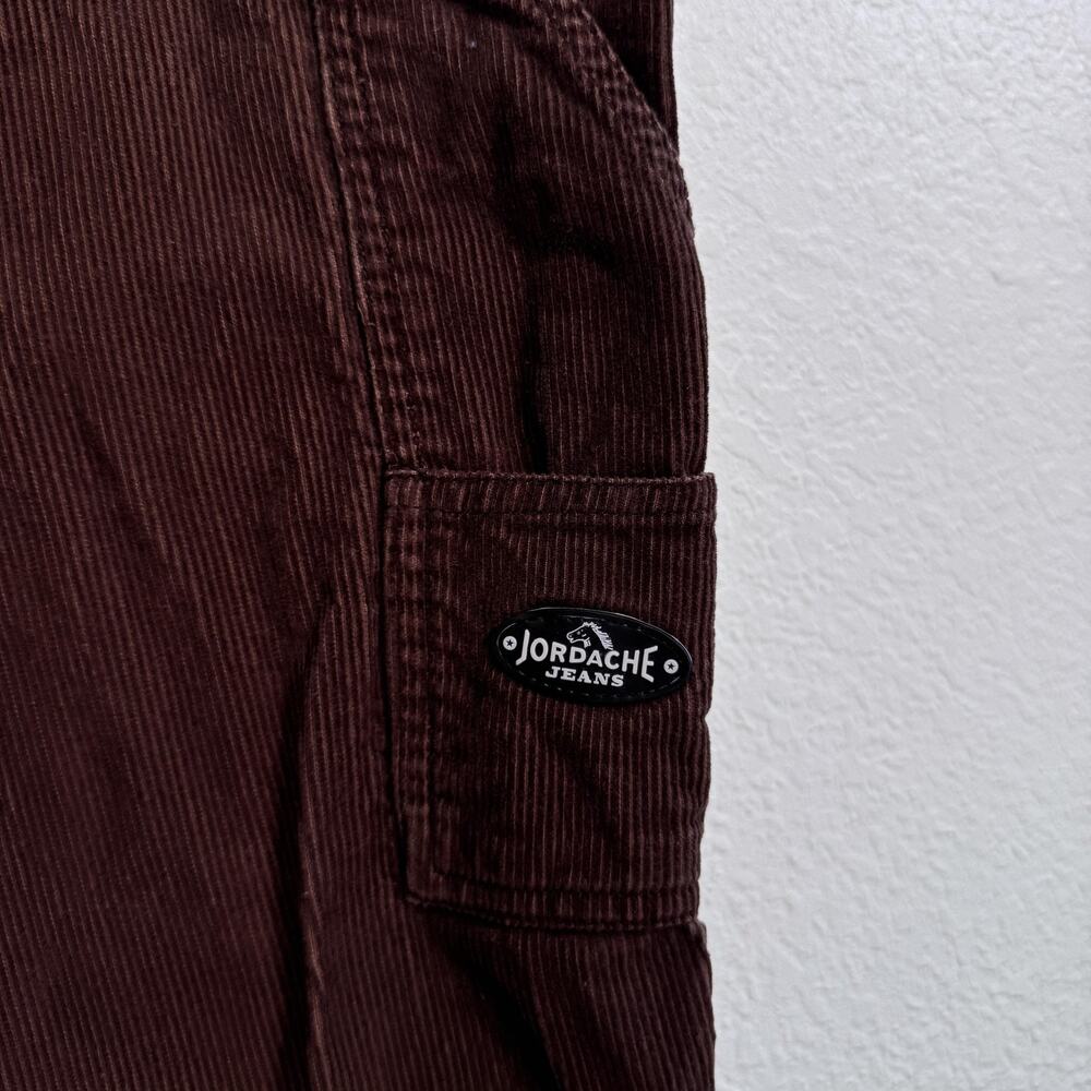 Vintage Jordache Overalls Large 11-13 Corduroy Carpenter Cargo Bib Utility Y2K - Picture 8 of 11